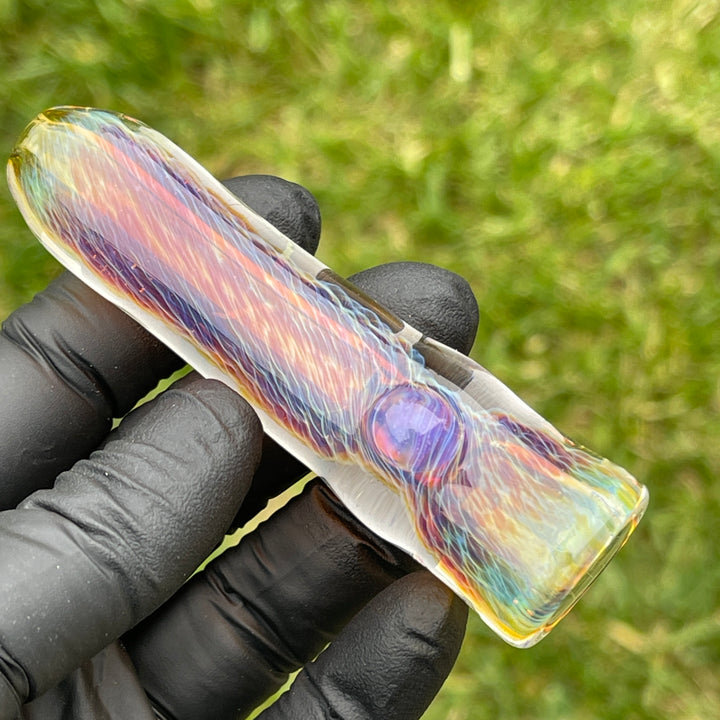 Thick Purple Chillum Glass Pipe Chuck Glass   