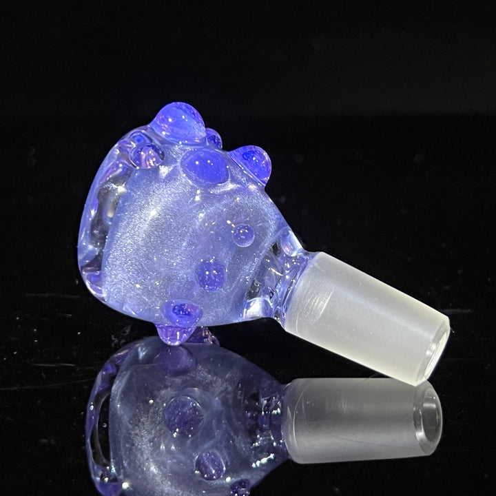 14mm Shimmery Ice Blue Marble PullSlide Accessory Beezy Glass