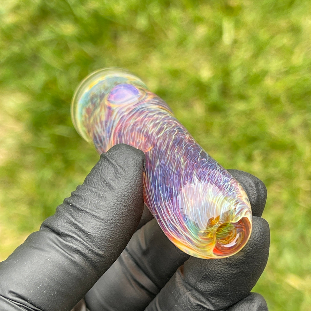 Thick Purple Chillum Glass Pipe Chuck Glass   