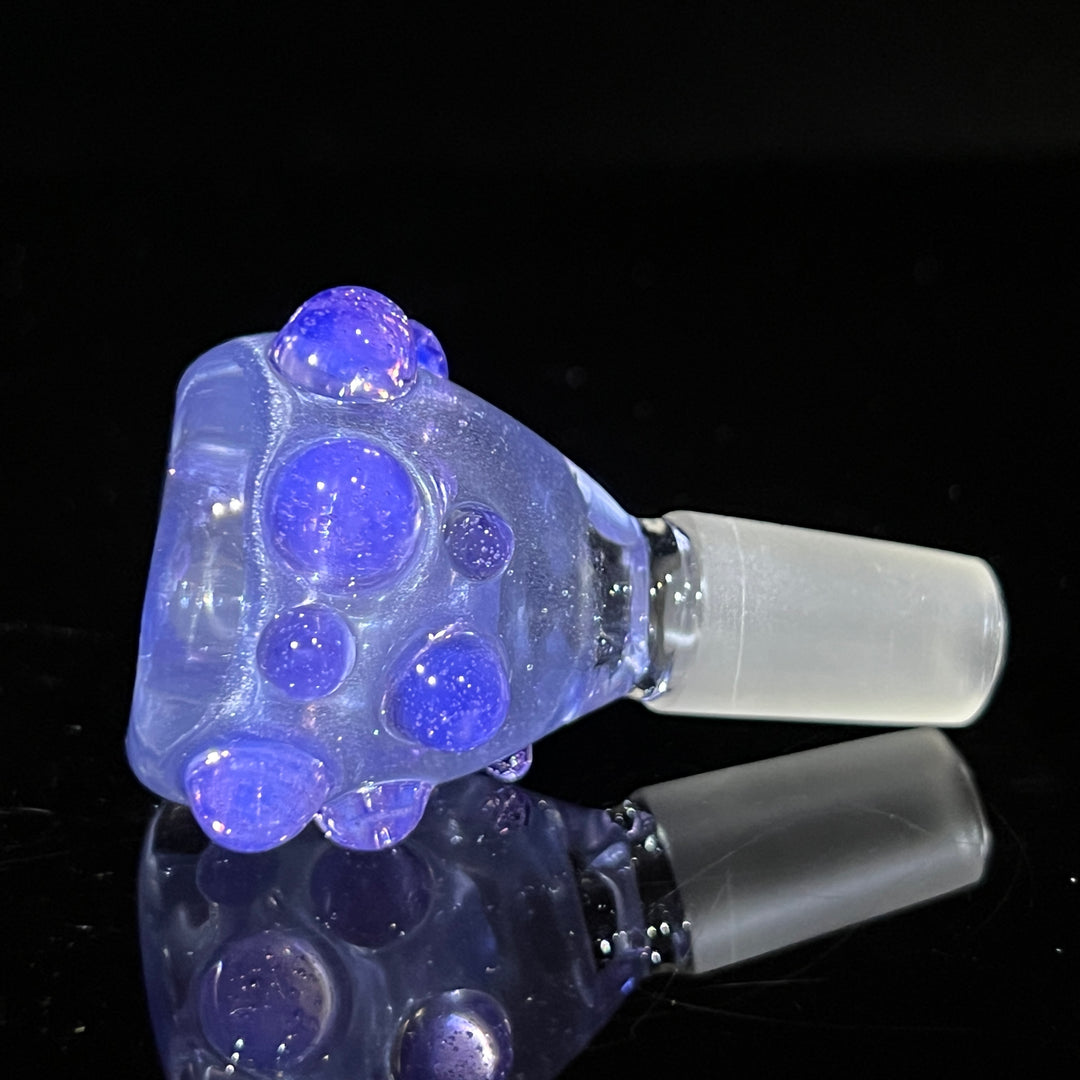 14mm Shimmery Ice Blue Marble PullSlide Accessory Beezy Glass