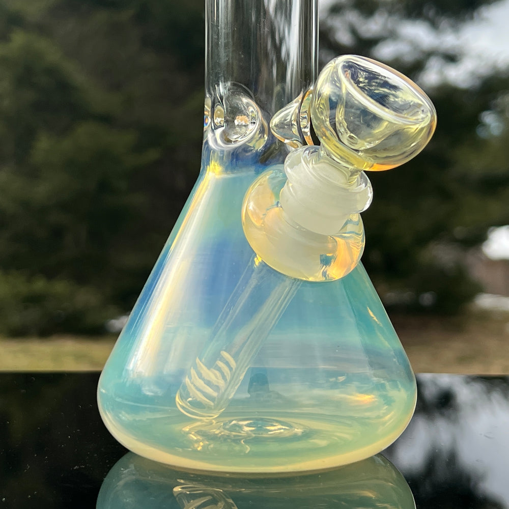 9" Fumed Beaker Bong Glass Pipe Mary Jane's Glass