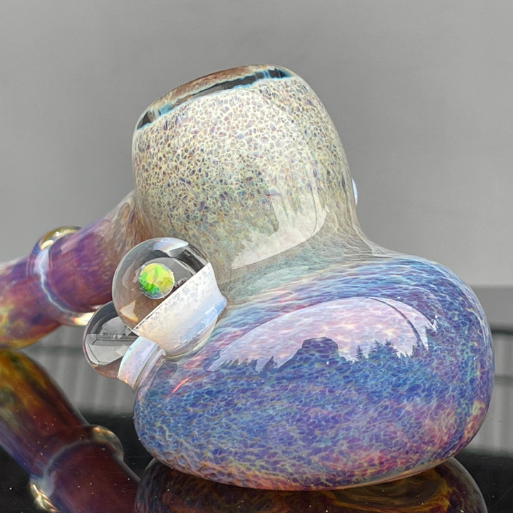 Purple Nebula Black Planet Opal Hammer Glass Pipe Tako Glass   