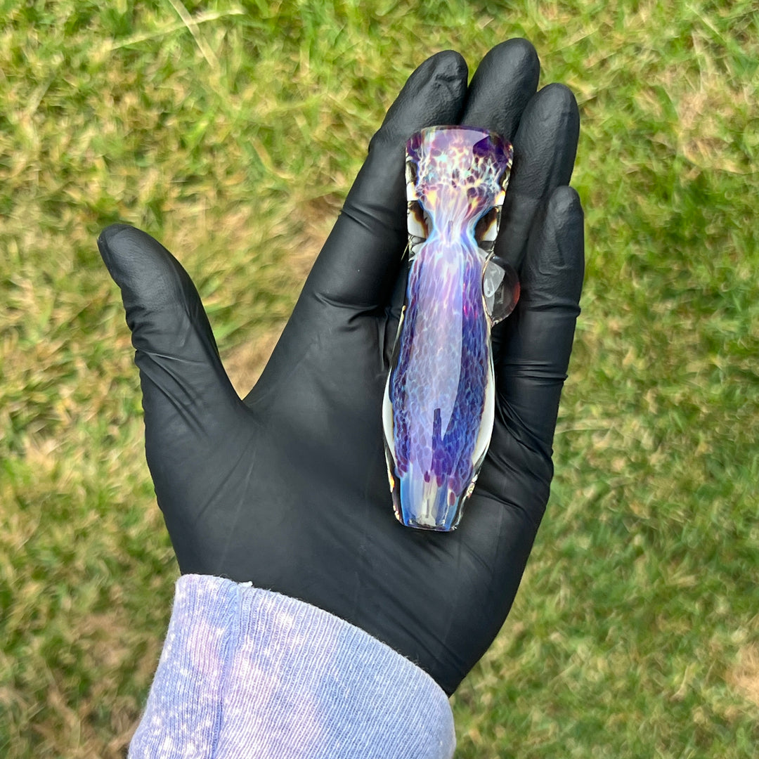 Purple Nebula Chillum Glass Pipe Tako Glass   