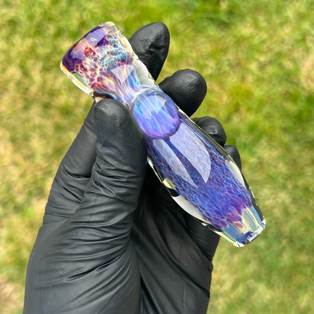 Purple Nebula Chillum Glass Pipe Tako Glass   