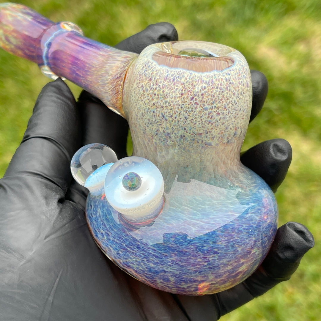 Purple Nebula Black Planet Opal Hammer Glass Pipe Tako Glass   