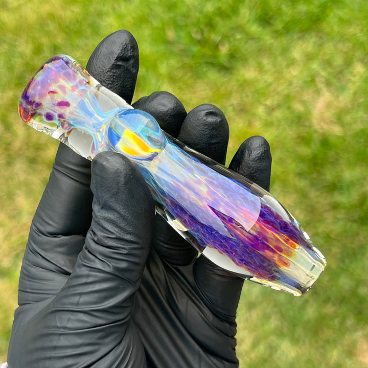 Purple Ghost Chillum Glass Pipe Tako Glass   