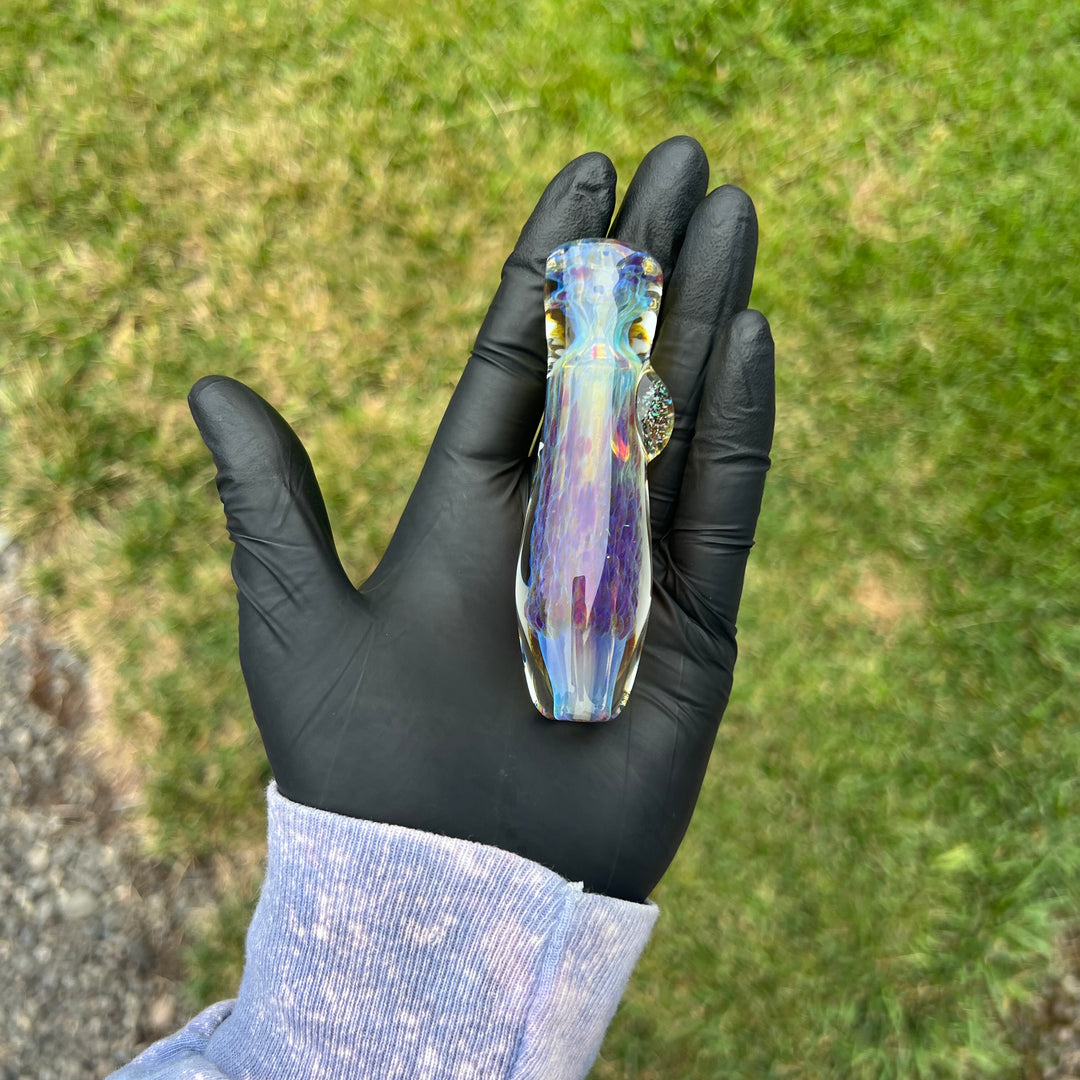 Purple Ghost Chillum Glass Pipe Tako Glass   