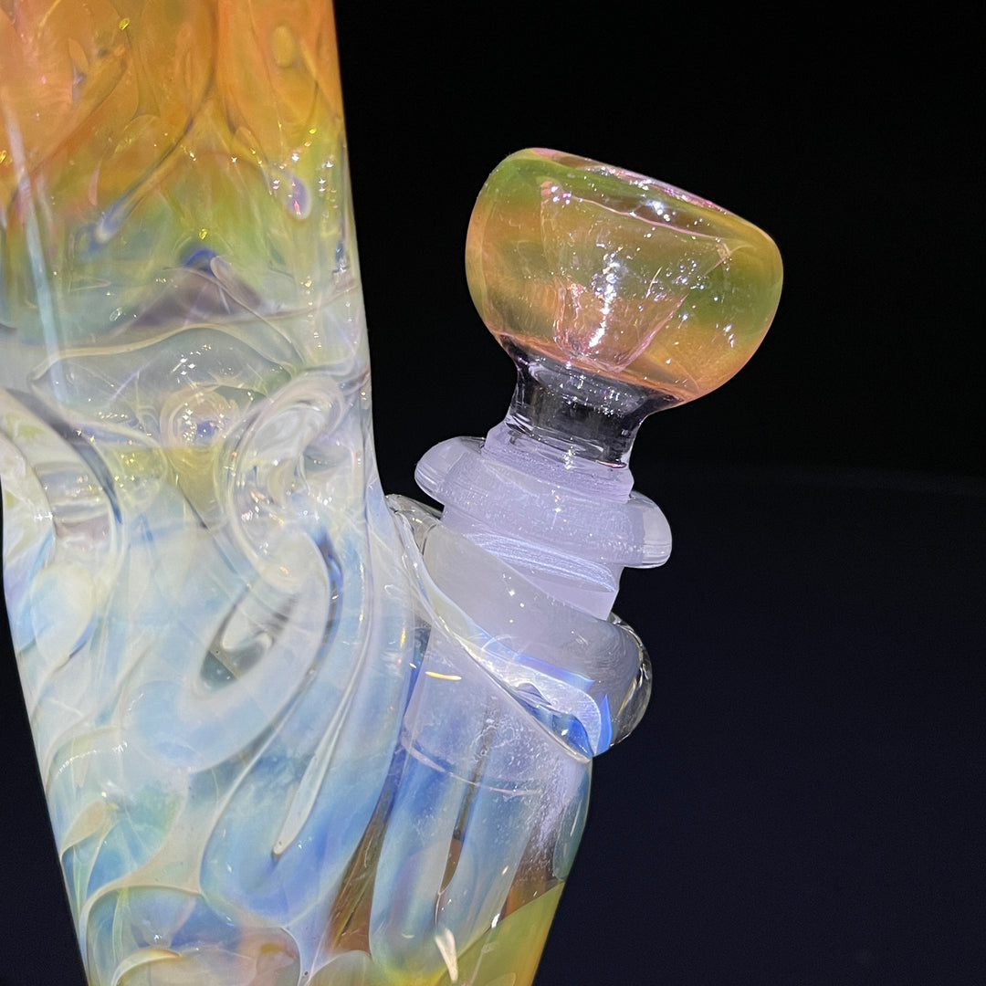 9" Fumed Squiggle Straight Bong Glass Pipe Mary Jane's Glass