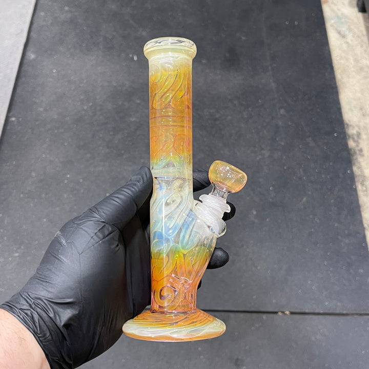 9" Fumed Squiggle Straight Bong Glass Pipe Mary Jane's Glass