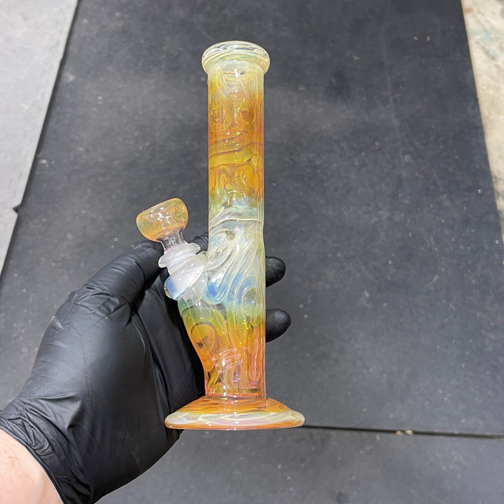 9" Fumed Squiggle Straight Bong Glass Pipe Mary Jane's Glass