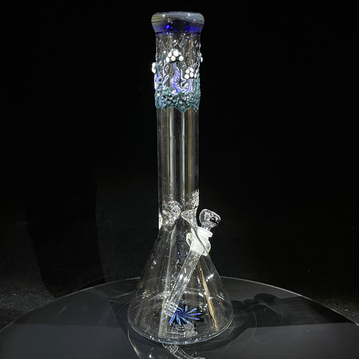 15" Mushroom Swirl Beaker Bong Glass Pipe Mary Jane's Glass