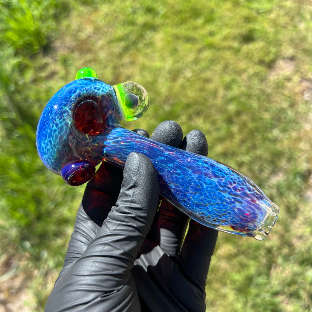 Purple Nebula Large Ion Black Opal Pipe Glass Pipe Tako Glass   