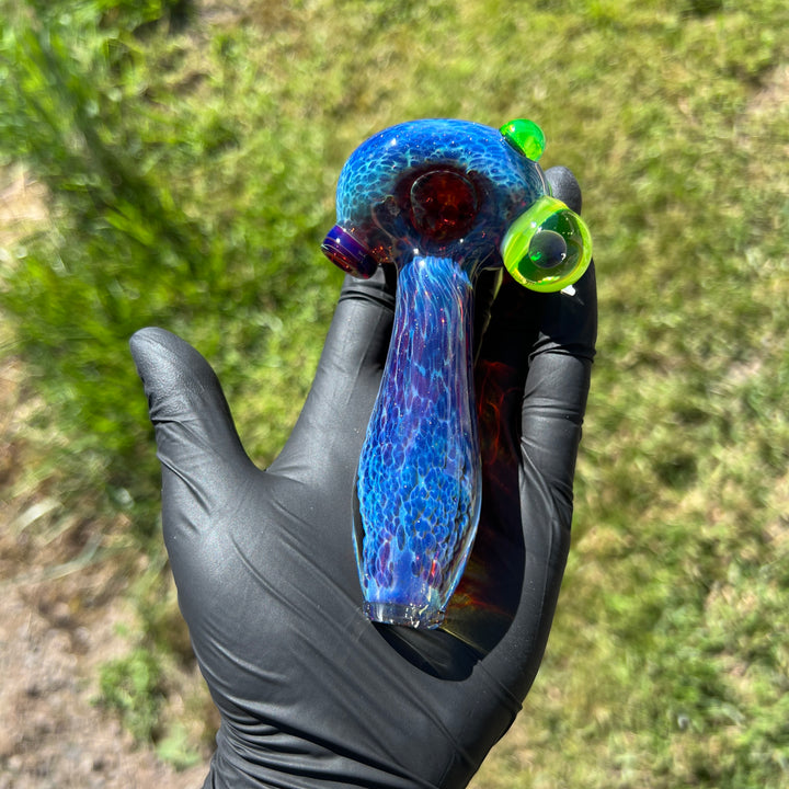 Purple Nebula Large Ion Black Opal Pipe Glass Pipe Tako Glass   