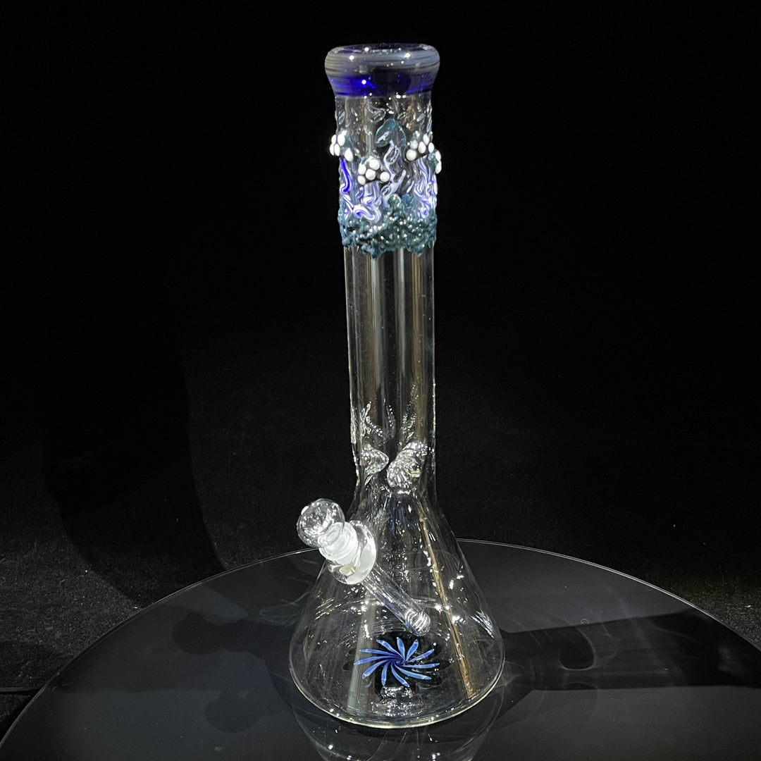 15" Mushroom Swirl Beaker Bong Glass Pipe Mary Jane's Glass