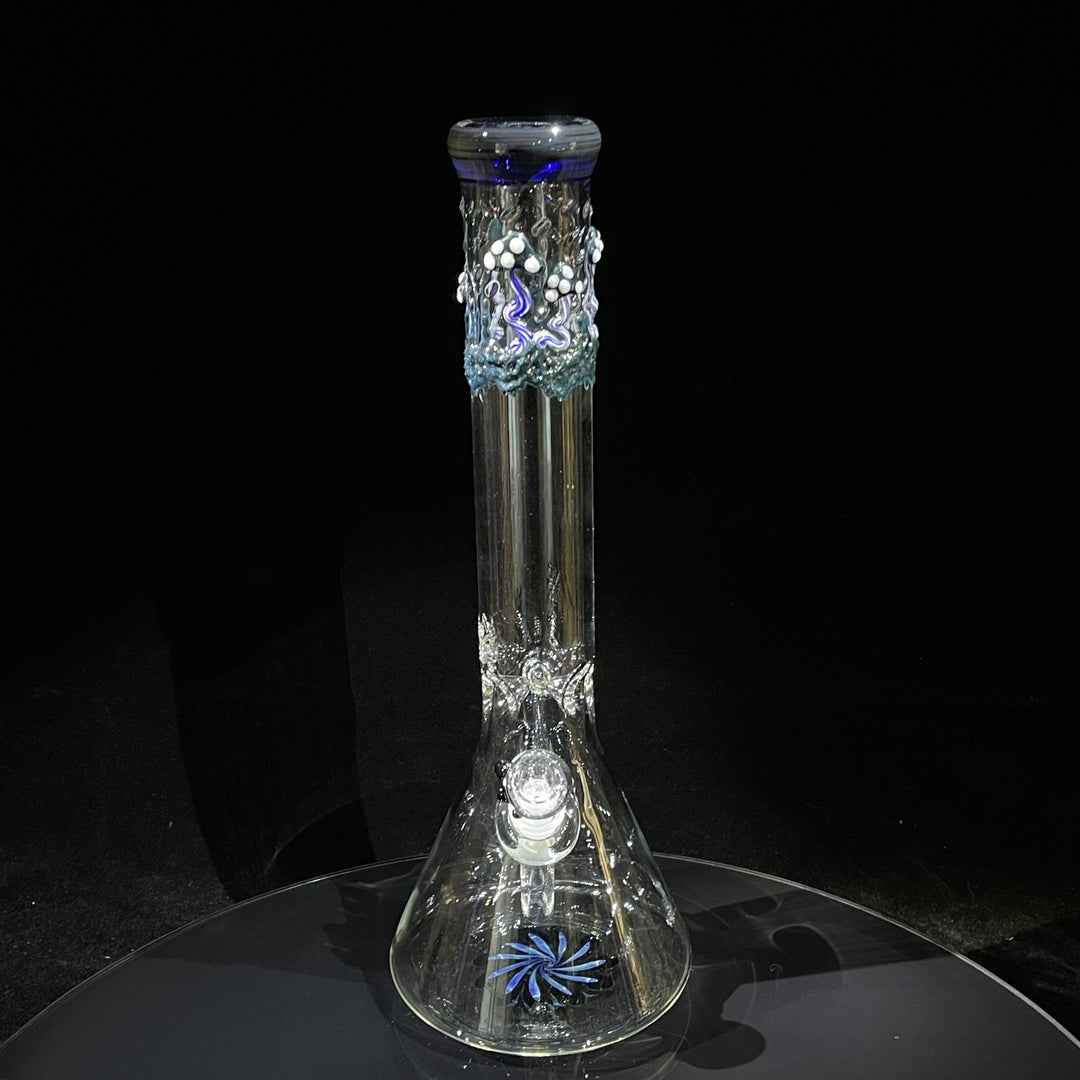 15" Mushroom Swirl Beaker Bong Glass Pipe Mary Jane's Glass