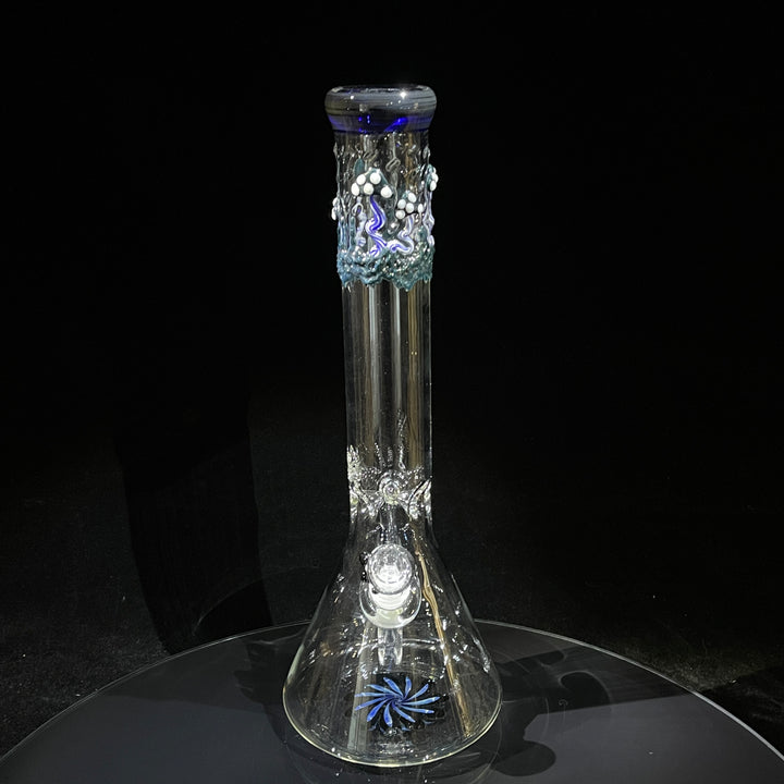 15" Mushroom Swirl Beaker Bong Glass Pipe Mary Jane's Glass