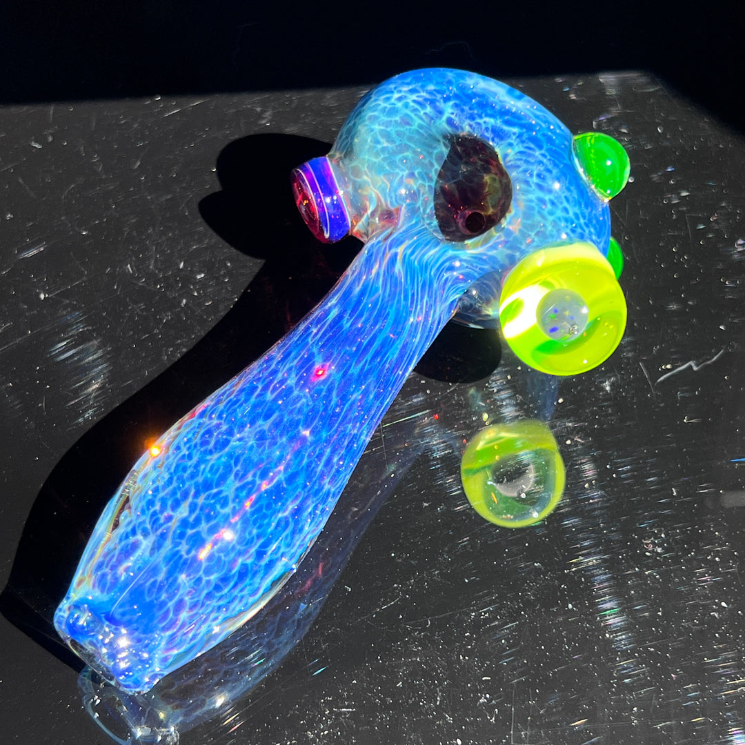 Purple Nebula Large Ion Black Opal Pipe Glass Pipe Tako Glass   