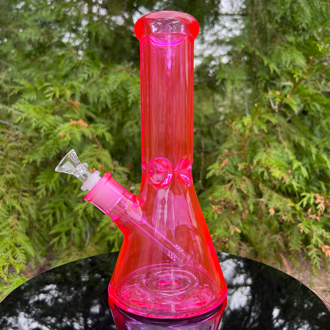 Bright Pink 10" Thick 9 mm Bong Glass Pipe TG   