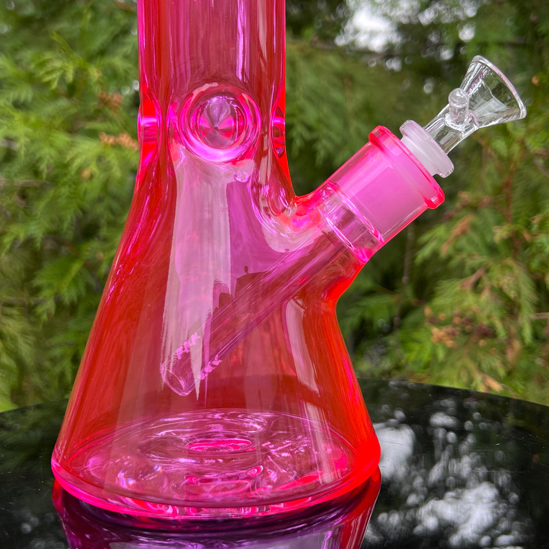 Bright Pink 10" Thick 9 mm Bong Glass Pipe TG   