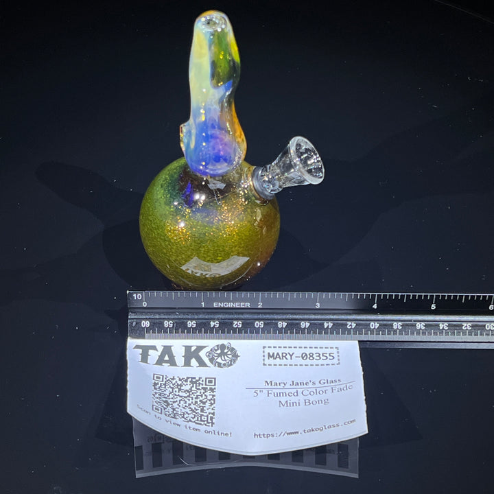 5" Fumed Color Fade Mini Bong Glass Pipe Mary Jane's Glass