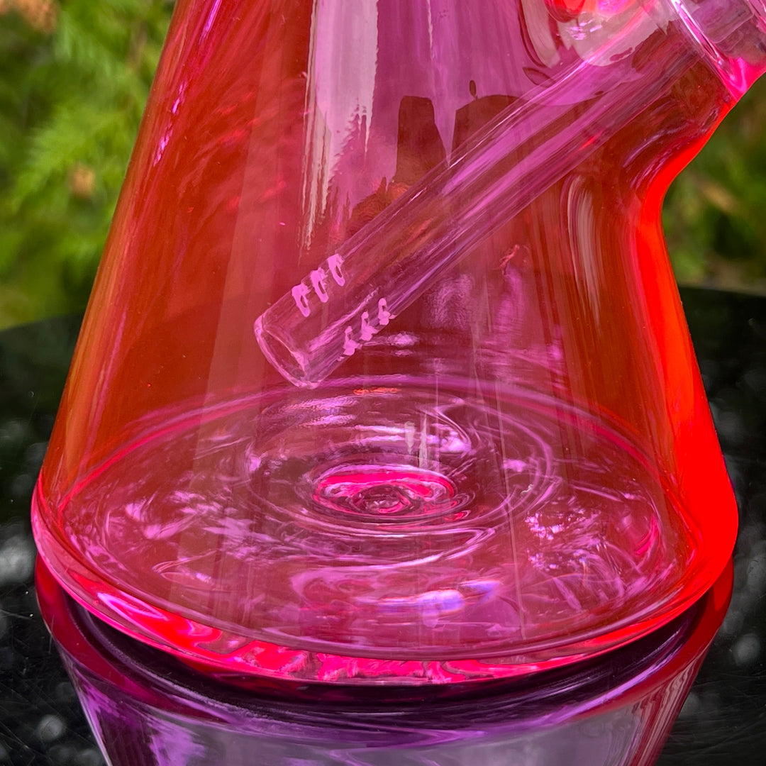 Bright Pink 10" Thick 9 mm Bong Glass Pipe TG   