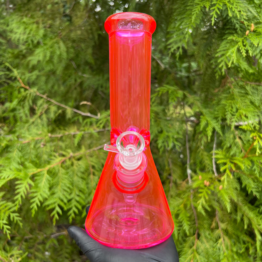 Bright Pink 10" Thick 9 mm Bong Glass Pipe TG   