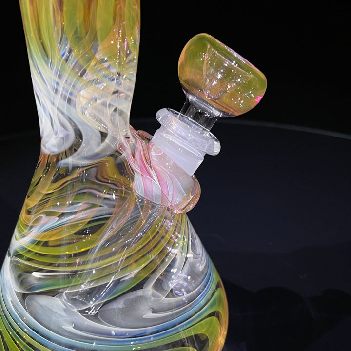 9" Fumed Squiggle Beaker Bong Glass Pipe Mary Jane's Glass