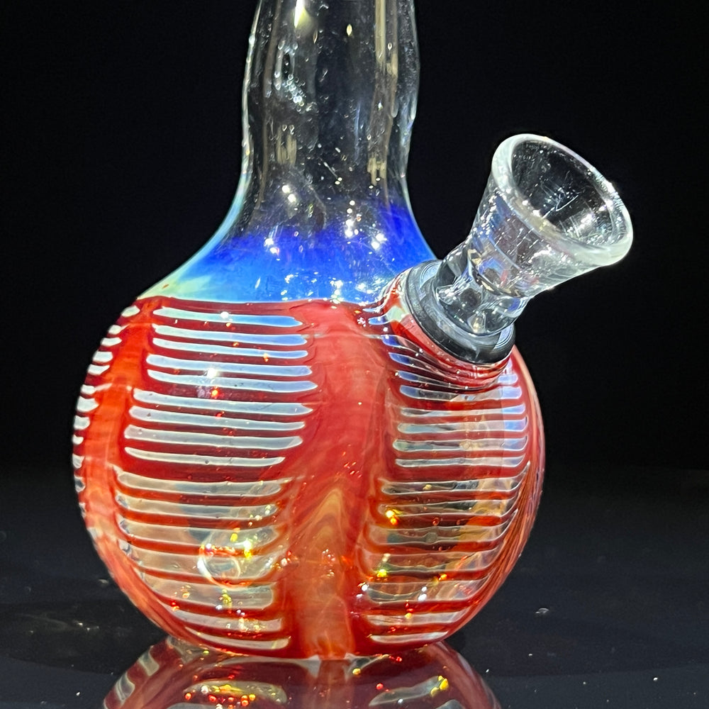 5" Fumed Color Rake Mini Bong Glass Pipe Mary Jane's Glass