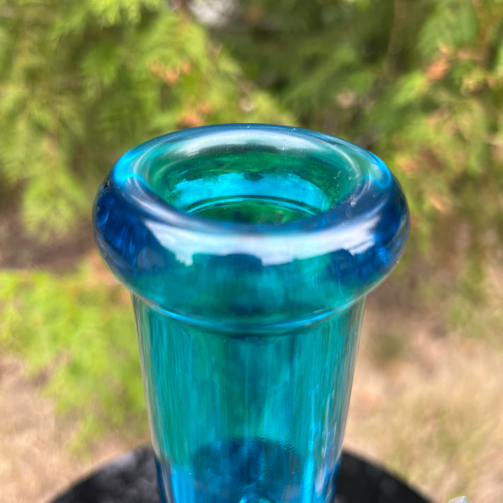 Bright Blue 10" Thick 9 mm Bong Glass Pipe TG   