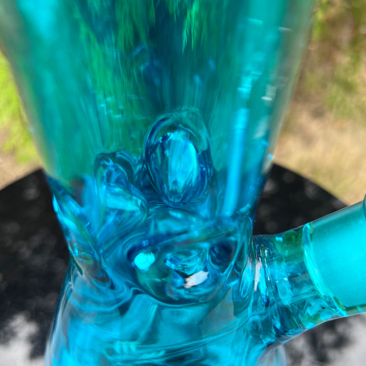 Bright Blue 10" Thick 9 mm Bong Glass Pipe TG   