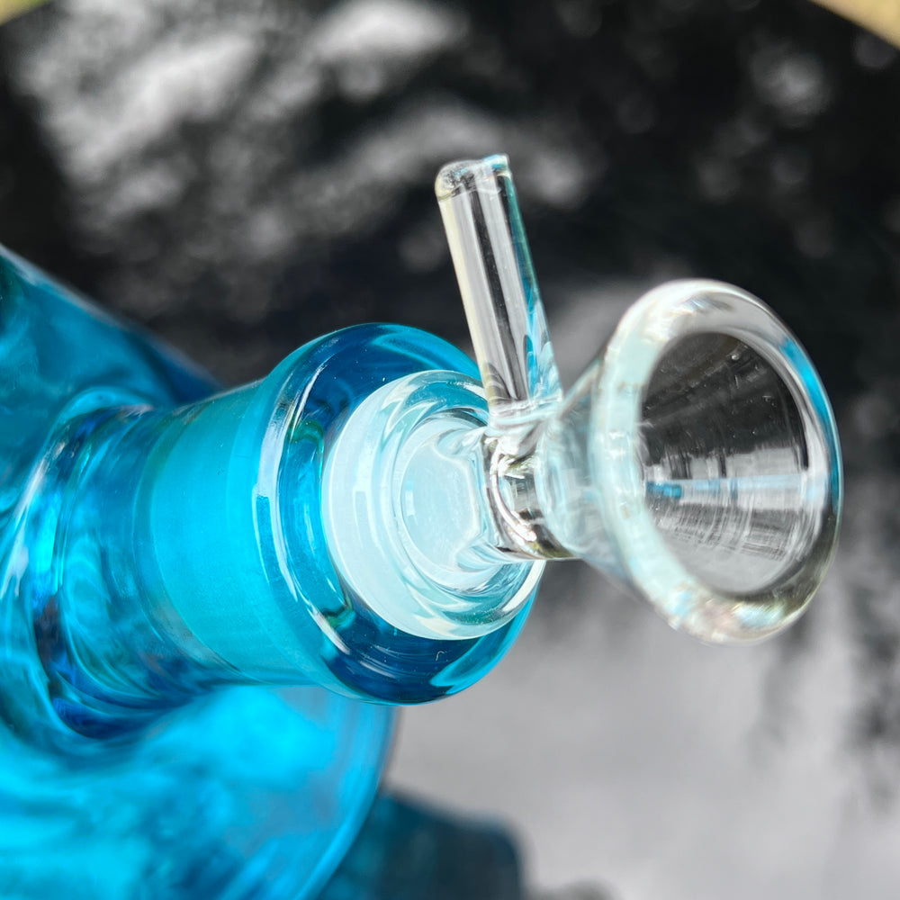 Bright Blue 10" Thick 9 mm Bong Glass Pipe TG   