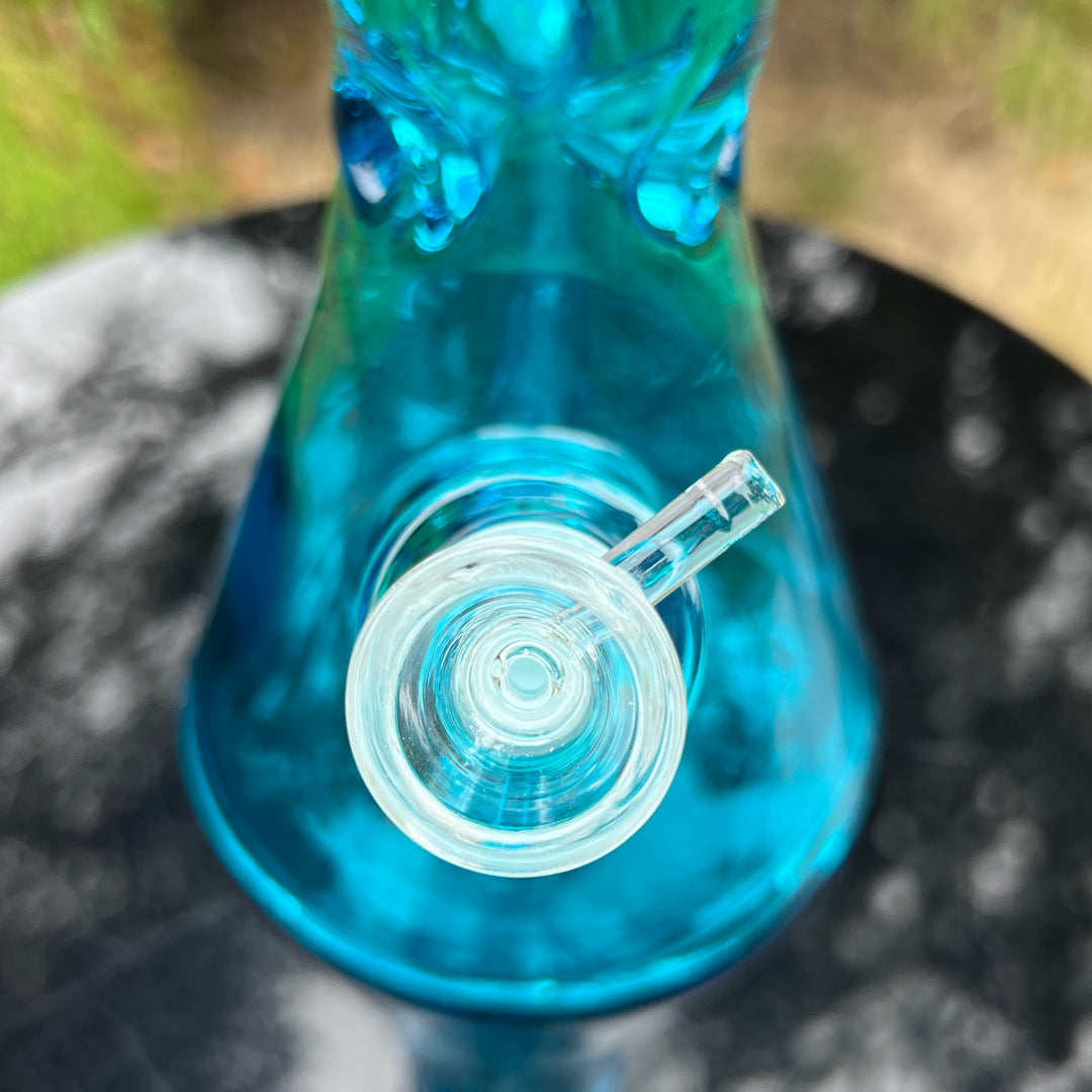 Bright Blue 10" Thick 9 mm Bong Glass Pipe TG   