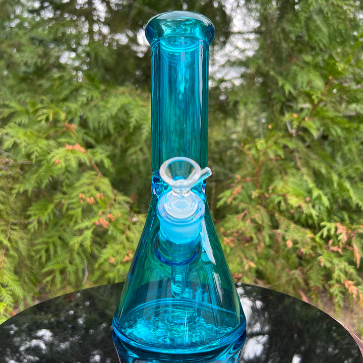 Bright Blue 10" Thick 9 mm Bong Glass Pipe TG   