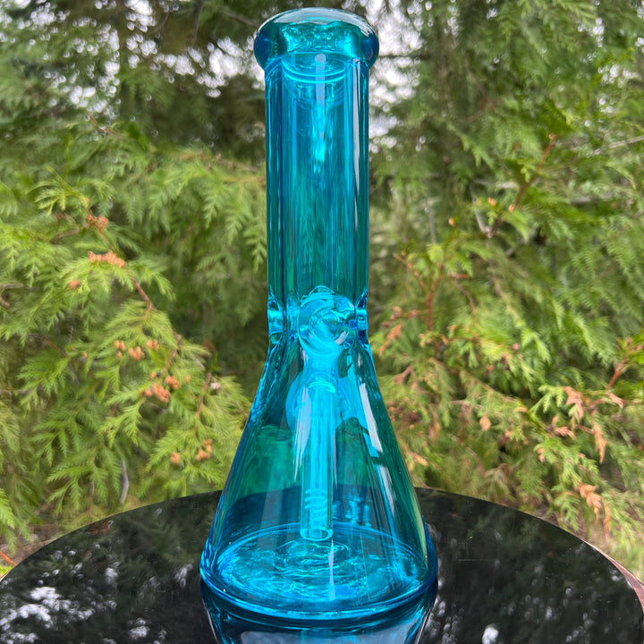 Bright Blue 10" Thick 9 mm Bong Glass Pipe TG   