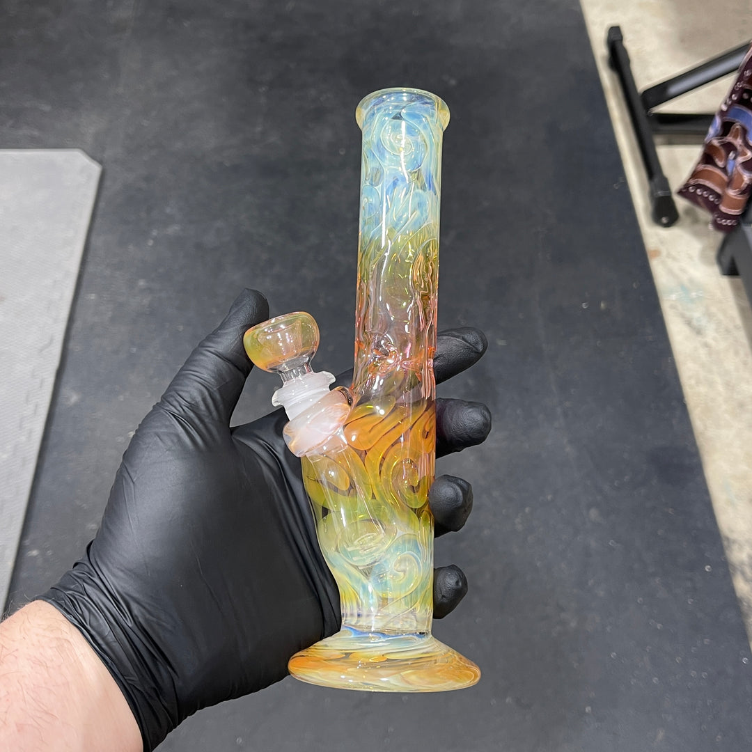 9" Fumed Squiggle Straight Bong Glass Pipe Mary Jane's Glass