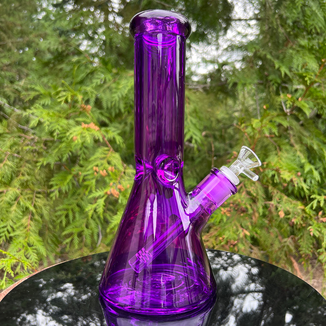 Bright Purple 10" Thick 9 mm Bong Glass Pipe TG   