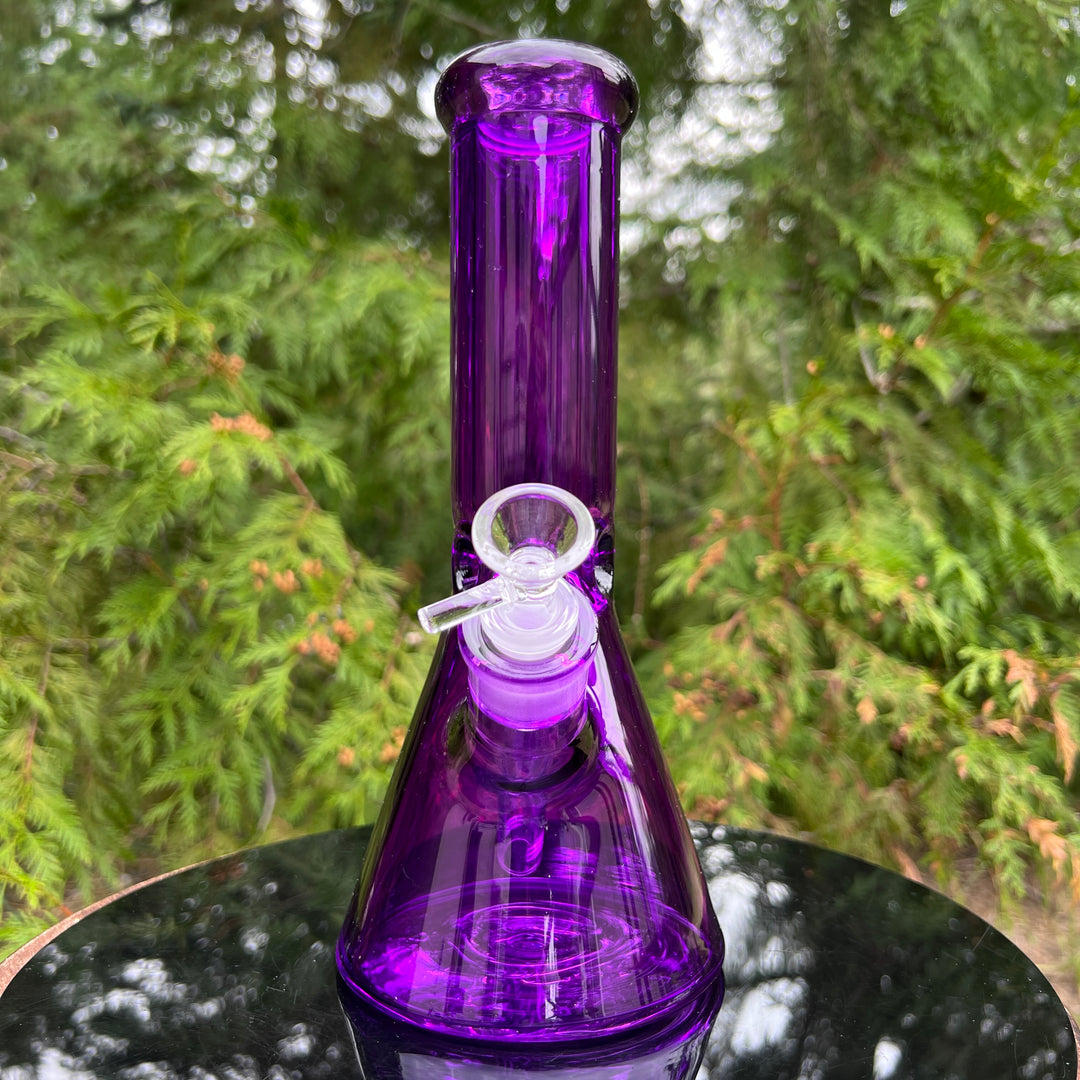 Bright Purple 10" Thick 9 mm Bong Glass Pipe TG   