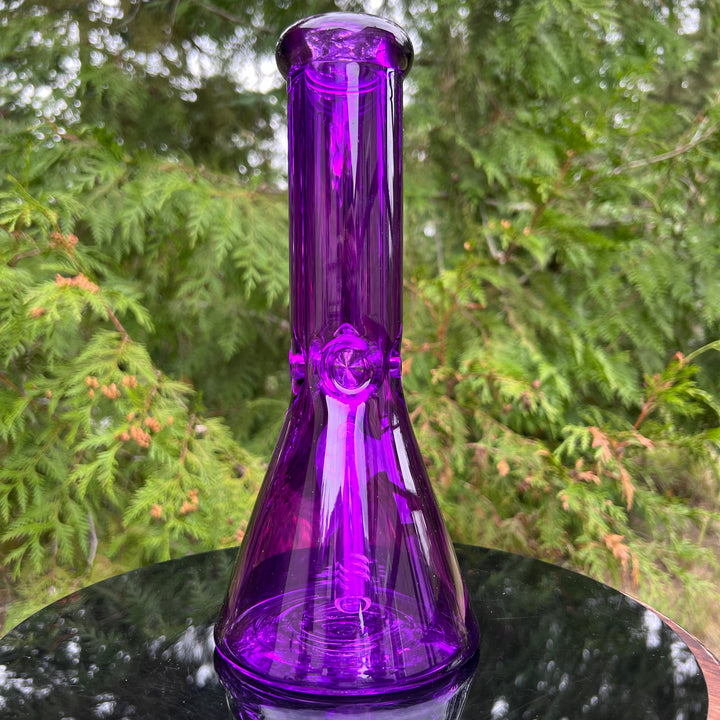 Bright Purple 10" Thick 9 mm Bong Glass Pipe TG   