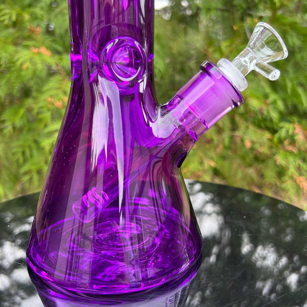 Bright Purple 10" Thick 9 mm Bong Glass Pipe TG   