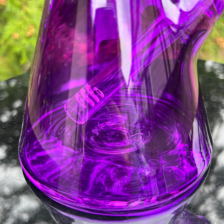 Bright Purple 10" Thick 9 mm Bong Glass Pipe TG   