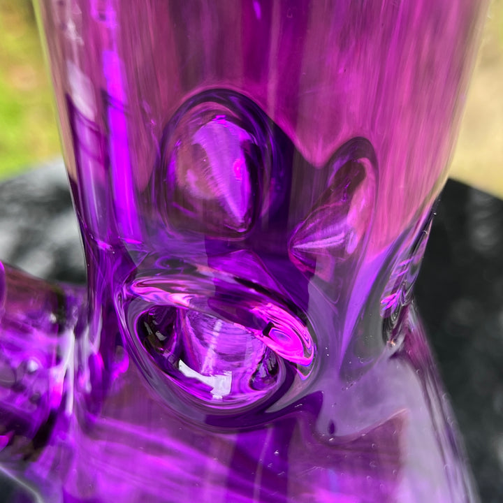 Bright Purple 10" Thick 9 mm Bong Glass Pipe TG   