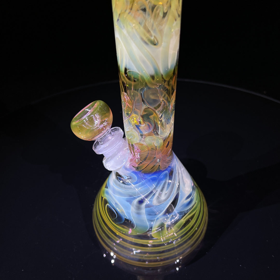 9" Fumed Squiggle Beaker Bong Glass Pipe Mary Jane's Glass