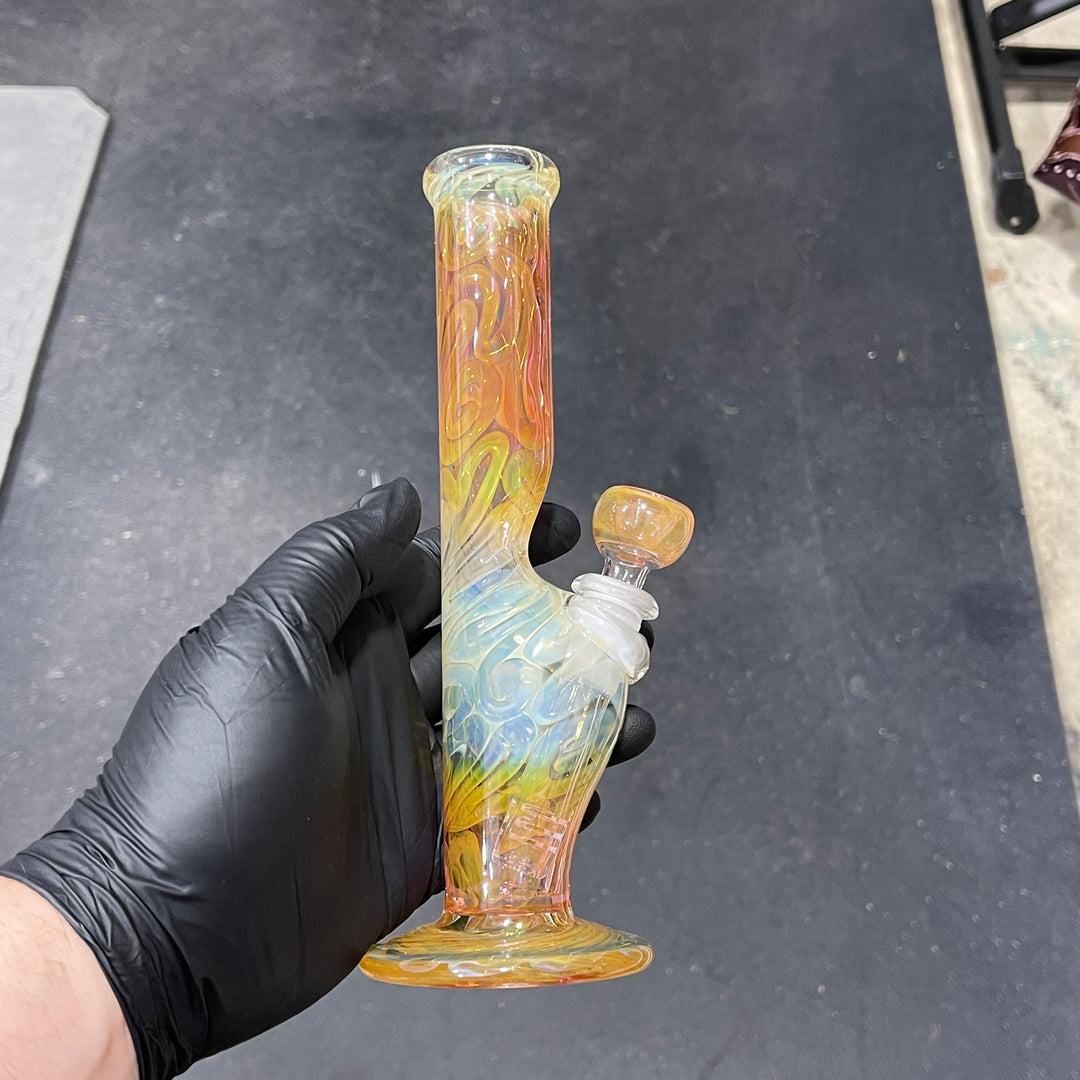 9" Fumed Squiggle Straight Bong Glass Pipe Mary Jane's Glass