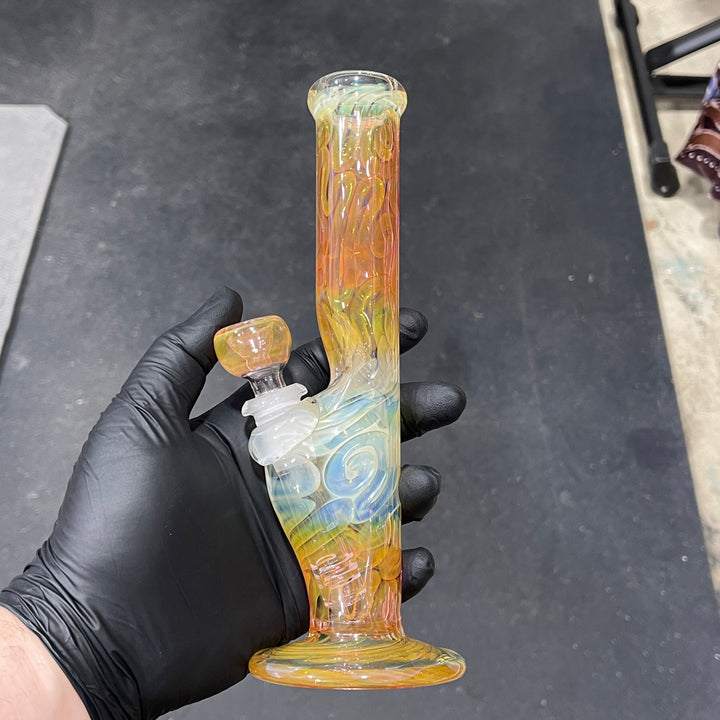 9" Fumed Squiggle Straight Bong Glass Pipe Mary Jane's Glass