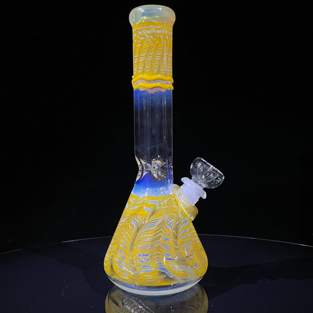 9" Color Rake Beaker Bong Glass Pipe Mary Jane's Glass