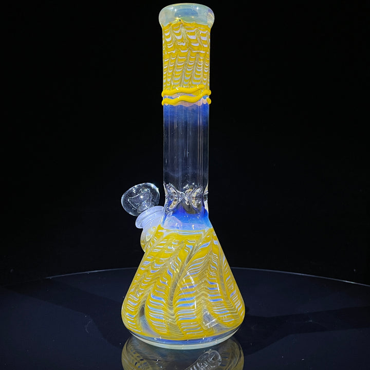 9" Color Rake Beaker Bong Glass Pipe Mary Jane's Glass