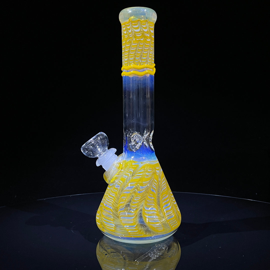 9" Color Rake Beaker Bong Glass Pipe Mary Jane's Glass