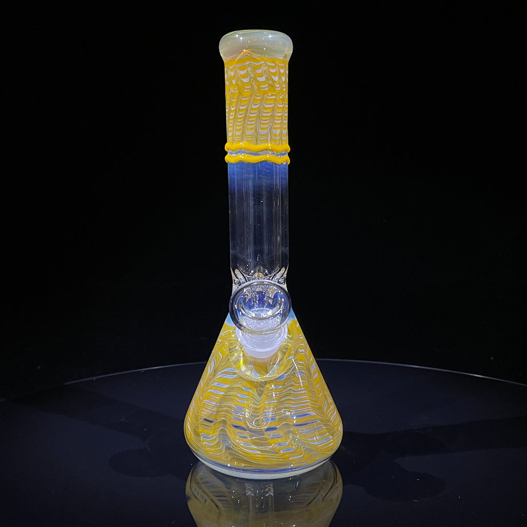 9" Color Rake Beaker Bong Glass Pipe Mary Jane's Glass