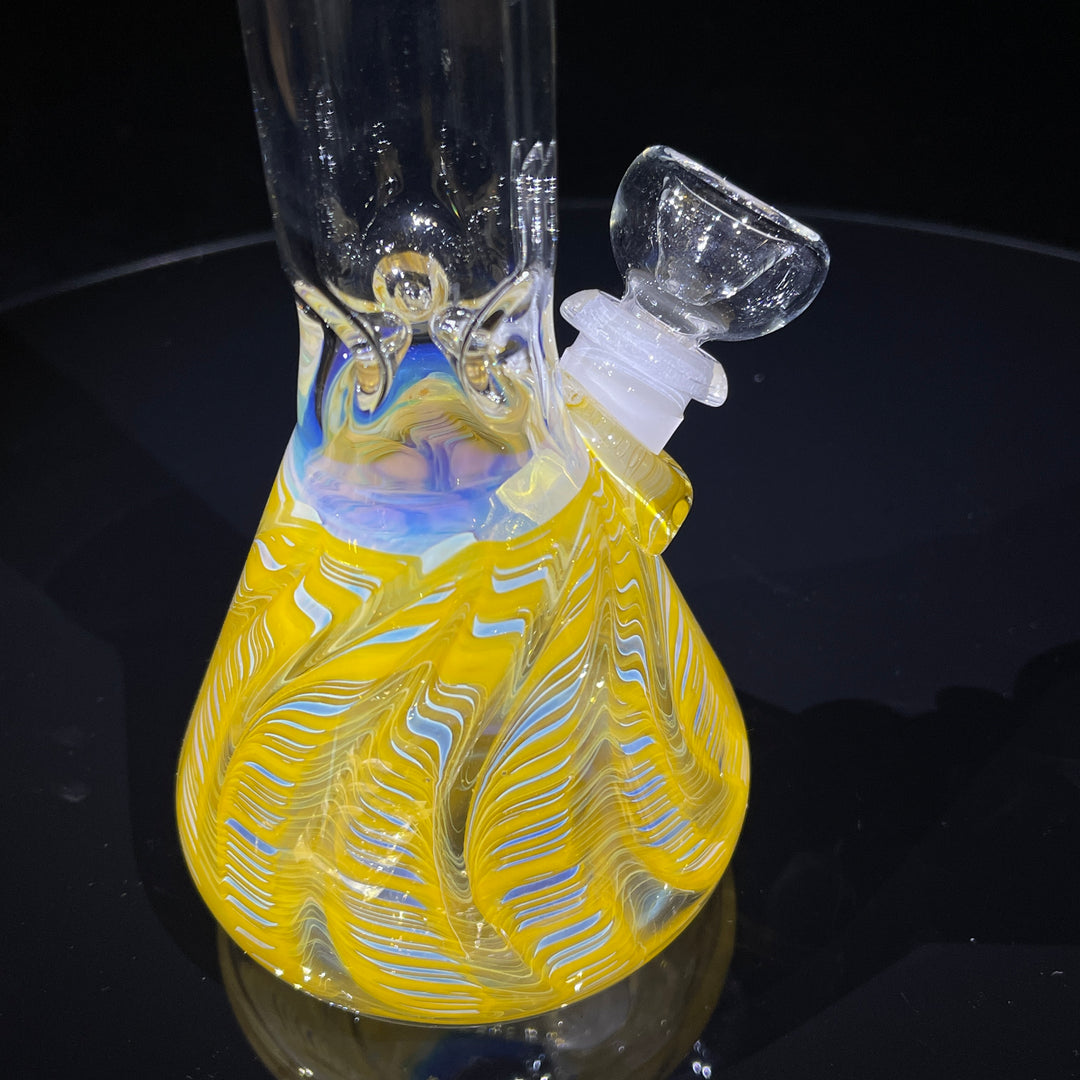 9" Color Rake Beaker Bong Glass Pipe Mary Jane's Glass