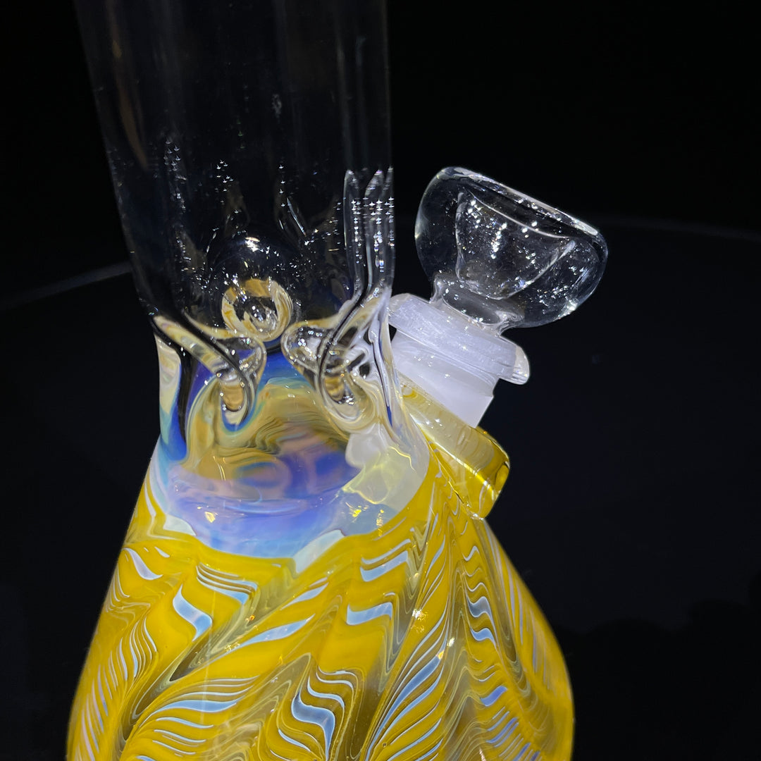 9" Color Rake Beaker Bong Glass Pipe Mary Jane's Glass